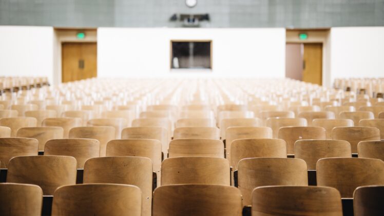photo of an empty college classroom