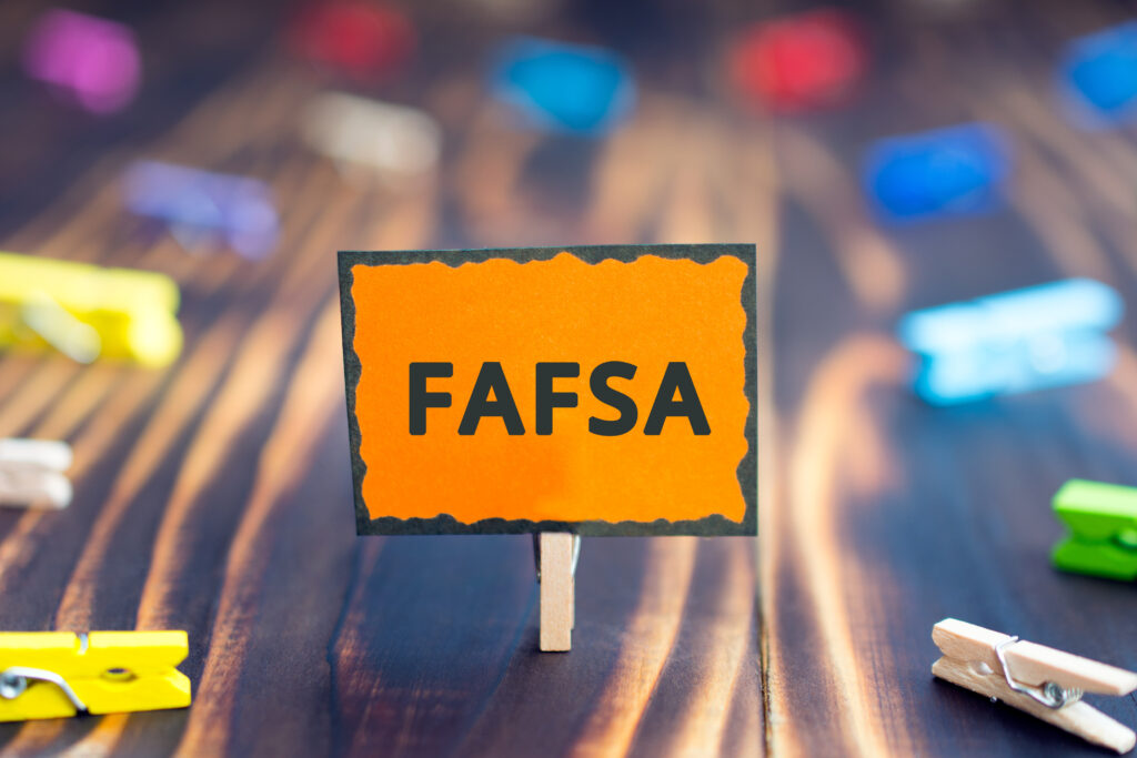 photograph of a FAFSA sign