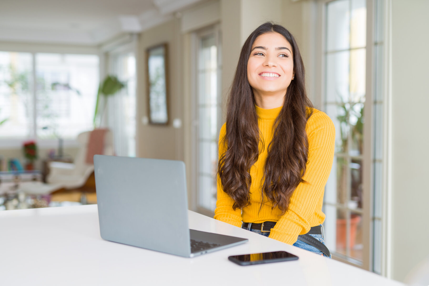 photo of student using computer