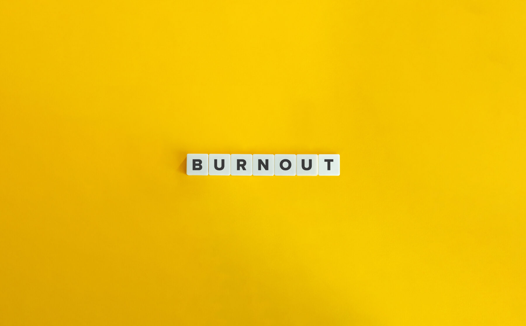 photo of burnout in block letters